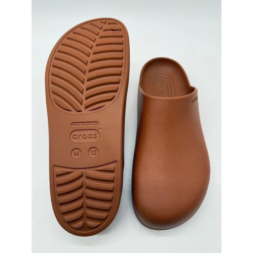Crocs Dylan Clog Mule Mens Size 12 Cognac Brown New Slip On Comfort Shoes